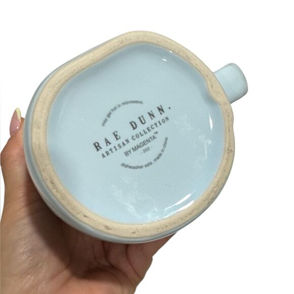 Rae Dunn Blue Mug with Whipped Cream Design NWT - Picture 4 of 4